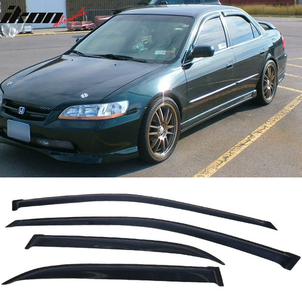 Compatible with 9802 Honda Accord Sedan Acrylic Window Visors Vent