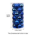 thumbnail image 3 of BSJJY 24Pc 3 Style Plating Christmas Balls,2.4In Christmas Tree Hanging Ball,Shatterproof Christmas Baubles(Boxed),Blue, 3 of 5