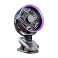thumbnail image 2 of Rechargeable Portable Fan, 10000mAh Air Circulation Fan with LED Light, Wall Mounted Desktop Fan, Quiet USB Fan with 5 Speeds, Oscillating for Home Office Camping, 2 of 8