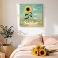 thumbnail image 4 of You Are My Sunshine Canvas Wall Art for Living Room, Country Watercolor Sunflower Floral Bees Yellow Green Poster Print Painting for Bedroom Office Home Decor Wall Pictures Prepare To Hang 12"x12", 4 of 9