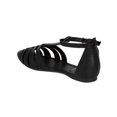 thumbnail image 3 of Breckelle BK71 Women Leatherette Caged Gladiator Ankle Strap Flat Sandal, 3 of 5