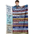 thumbnail image 1 of LHSHID Grandson Gifts from Grandma And Grandpa Gifts for Grandson Grandson Gifts from Grandparents Best Grandson Blanket to My Grandson Christmas Birthday Gift Blanket for Teen Boys Men 60"x80", 1 of 7