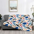 thumbnail image 2 of Yiaed Cute Sea Animals Print Blanket Throw Blanket Soft Cozy Flannel Blanket for Home Bed Sofa Couch Chair-50"x40", 2 of 6