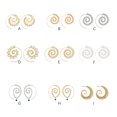 thumbnail image 3 of Sonducket Pendientes circulares de remolino, regalo de aniversario, decoraciones para mujer, colgante para colgar en la oreja, pendiente colgante con Ropa, zapatos y accesorios Miscelánea 4197 Plata Sonducket AP010229-07, 3 of 6