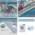 thumbnail image 2 of Fsddascl Blue Starfish Beach Blackout Curtains for Bedroom/Living Room, Thermal Insulated Kitchen Curtains, Summer Conch Coral Coastal Wood Grain Grommet Darkening Window Treatment Drapes 52"x72"x2, 2 of 6
