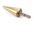 thumbnail image 2 of Durable Hss Drill Bits For Precision Drilling, Titanium-Coated Stepped Up Bits With Dual-Flute Design For Versatile Applications In Sheet Metal And More, 2 of 5