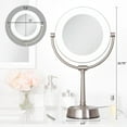 Zadro Lexington LED Lighted Makeup Mirror with Magnification TwoSided