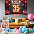 thumbnail image 6 of Yatrandify Red Balloons Happy Birthday Banner LED Lights Celebration Banner Birthday Backdrop Party Decoration for Milestone Celebration Indoor Event Photo Prop, 6 of 7