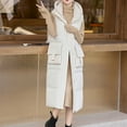 thumbnail image 6 of FNFHFY Women's Long Style Jacket Vests Solid Color Fall Winter Hooded Vests Slim Fashion Double Side Big Pockets Outing Gilets, 6 of 9