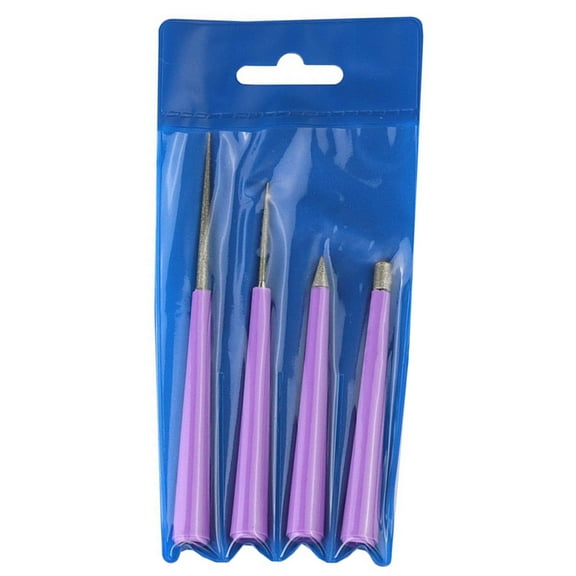 Convenient Tipped Bead Reamer 4 Pcs Burr Beading Hole Enlarger Tool for Remove Burrs Enlarge Holes