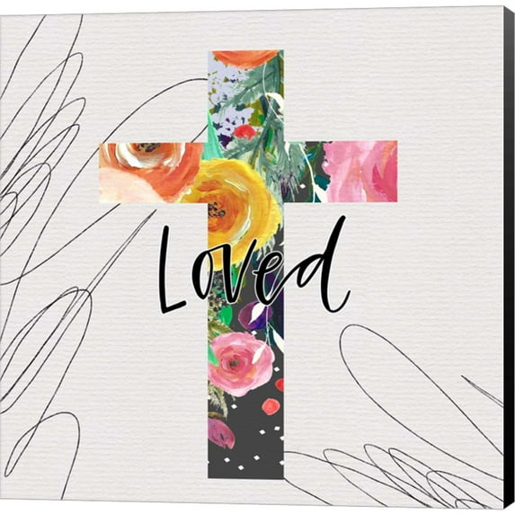 Great Art Now Loved Cross by Valerie Wieners, Canvas Wall Art, 12W x 12H