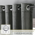 thumbnail image 2 of StangH Grey Velvet Curtains for Living Room 96 inches Long Blackout Curtains for Bedroom Grommet Privacy Thermal Insulated Window Drapes for Sliding Glass Door, W52 by L96 inches, 2 Panels, 2 of 8