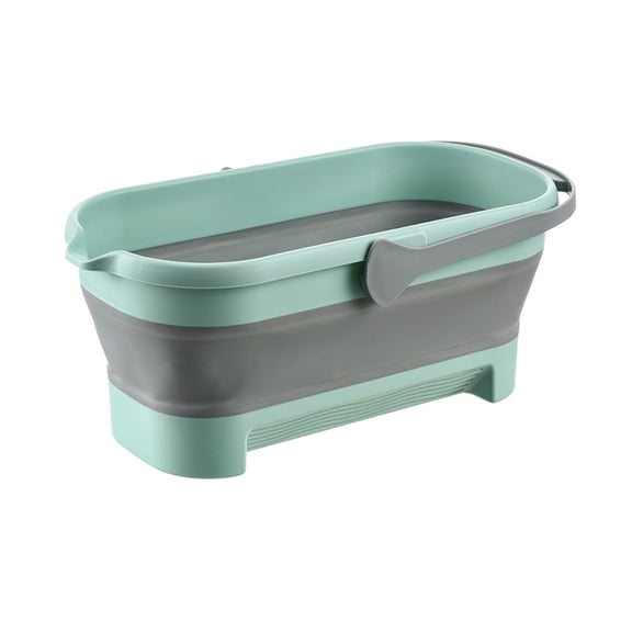 Bewildely Cubo para fregonas plegable multifuncional, gran capacidad, ahorro de espacio, amplias aplicaciones, plegable Suministros de limpieza para el hogar Pequeño+Verde