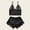 Black, variant on Satin Pajamas Women Set- Halter Camisole Lace Nightdress Sexy Underwear Sleepwear 2PC