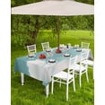 thumbnail image 4 of Fsddascl Teal Ombre Sky Retro Outdoor Tablecloth - 60x84 Inch Rectangle Dining Table Cover, Modern Rustic Clouds Landscape Waterproof Outdoor Table Cloth with Umbrella Hole & Zipper for Picnic/Patio, 4 of 7