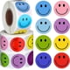 thumbnail image 1 of 1500 Pieces Happy Smile Face Sticker Small Happy Face Stickers Mini Motivational Stickers Colorful Incentive Stickers Behavior Chart Stickers for Stud, 1 of 5