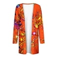 thumbnail image 5 of WXLWZYWL Womens Halloween Cardigan Plus Size Open Front Lightweight Pumkin Bat Spide Web Ghost Witch Print Blouse Cute Spooky Pattern Cardigans, 5 of 6