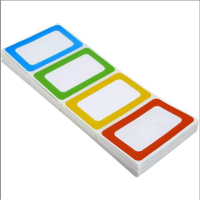 Name Stickers Labels - 200 Pieces 89 x 57 mm - Adhesive Labels with Student Names - Colorful Adhesive Labels - School Labels - Books Name Stickers for Pencils