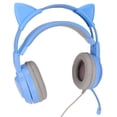 thumbnail image 2 of Auriculares para juegos SYG25 con orejas de gato, USB + conector de 3,5 mm, ajuste de volumen y micrófono silenciado (azul), 2 of 14