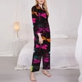 thumbnail image 4 of Disketp Pajamas Set Long Sleeve Sleepwear Womens Button Down Nightwear Pj Sets-Colorful Dragonflies, 4 of 9