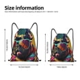 thumbnail image 2 of Daiia Retro Bulldog Sunglasses Pattern Drawstring Backpack, Gym Bag, Lightweight Backpack, Water-Resistant Bag Travel Sports Backpack, Fitness Bag, Yoga Bag-Small, 2 of 6