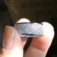 thumbnail image 5 of Glamorous Cubic Zircon 925 Silver Rings Women Wedding Party Band Jewelry Sz 6-10, 5 of 8