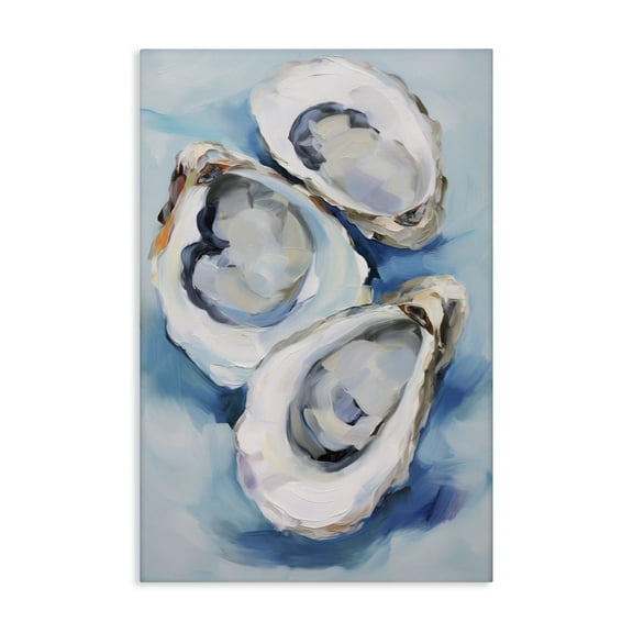 Stupell Industries Oyster Shell Trio Animals & Insects Painting Gallery Wrapped Canvas Art Print Wall Art, 16 x 24
