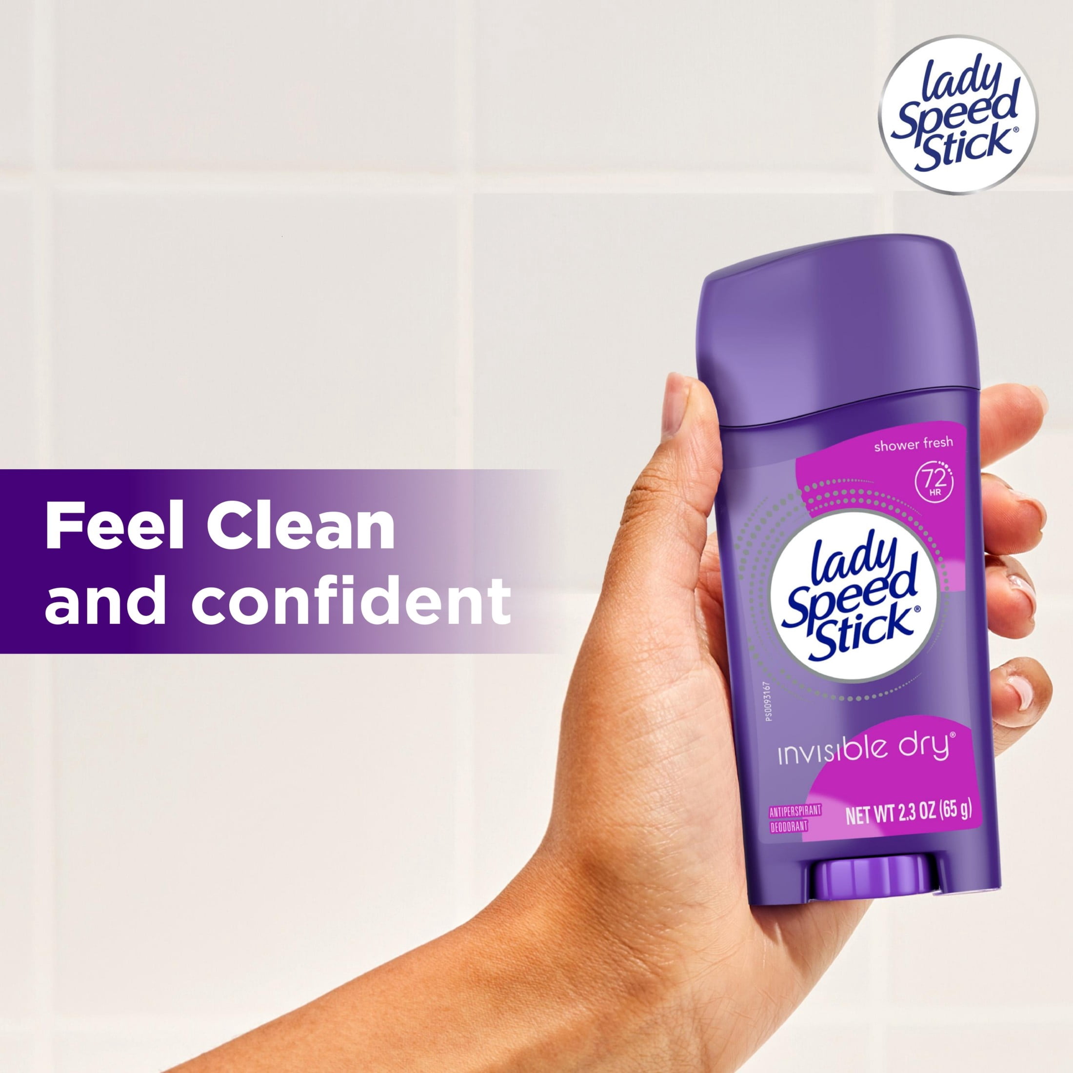 (3 pack) Lady Speed Stick Antiperspirant Deodorant for Women, Shower Fresh Scent, 2.3 oz Stick (2 Pack)