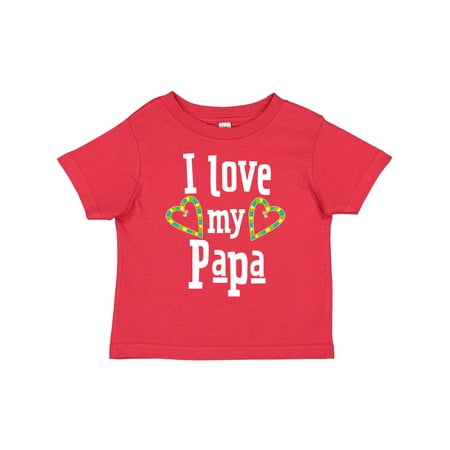

Inktastic I Love My Papa- Hearts Gift Toddler Boy or Toddler Girl T-Shirt