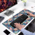 thumbnail image 2 of Long Mouse Pads for Desk,Blue Paisley and Floral Pattern Desk Mats on Top Of Desks, Desk Mouse Pad Extra Large with 3mm Non-Slip Base and Stitched Edge for Gaming,Office,Work,Home 31.5"x15.7", 2 of 6