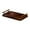 Dark Wood S, variant on yotijay Wood Serving Tray Tea Drink Dessert Decorative with Rim Rectangle Food Board Dark Wood S