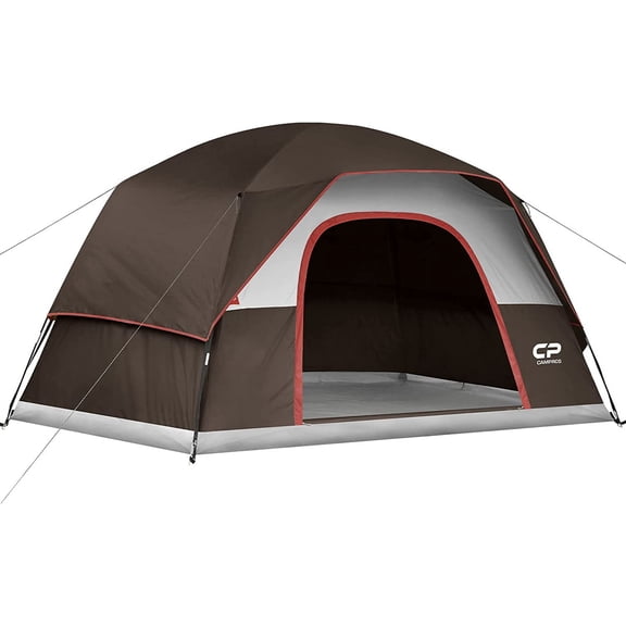 CAMPROS 6 Person Dome Tents with Removable Rain Fly Waterproof Windproof Family Dome Tent for Camping