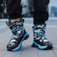 thumbnail image 4 of Boys Girls Kids Snow Boots Waterproof Mid Calf Velcro Non-Slip Outdoor Winter Shoes for Children, 4 of 6