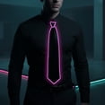 thumbnail image 5 of Glowman Costumes Glowman Glow Costume Neck Tie Pink One Size Unisex, 5 of 5