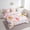 Light Gray, variant on Butterfly Flowers Comforter Set 7 Piece Bed in a Bag Twin,Red Ombre Art Oil Painting Floral Bedding Sets Rustic Aesthetic Animal Daisy Flower Sheet Set with Comforter