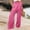 Hot Pink, variant on JJHGVB Flare Pants Palazzo Pants Women's Solid Loose Relaxed High Waist Pocket Wide Leg Pants Yoga Pants Women'S Pants Black L