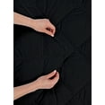 thumbnail image 3 of Microfiber Down Alternative Comforter, Brushed Super Soft and Breathable Blanket Square Quilted Bedding with Solid Colors Decoration for Master Guest Bedroom, 87" x 90", Black, by Ambesonne, 3 of 4