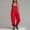 Red, variant on Women's Sleeveless Summer Romper Jumpsuit with Side Pockets