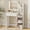 A White-LED Strip, variant on Women's Makeup Vanity Desk, Akaber Girls Vanity Set with Mirror and Lights, White Vanity for Bedroom
