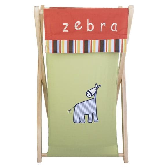 Bacati ABC123 Cadre en Bois Zèbre Panier de Bébé - Multi