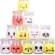thumbnail image 1 of White 12 Tarros De Yogur De Vidrio Con Tapas Con Diferentes Decoración De Emoticonos, Tarro De Crema De Postre Capacidad 100 Ml, 1 of 5