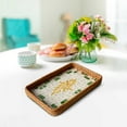 thumbnail image 3 of Qnjujn Woven Rattan Tray - Multipurpose Serving Platter for Living Room Picnic Coffee Table - Decorative Storage for Fruits Snacks Remote Keys - Natural Home Decor, 3 of 5