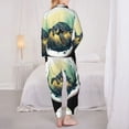 thumbnail image 3 of Bingfone Womens Pajama Sets Watercolor Turtle3 Print,Long Sleeve Loungewear Pajamas Set-Large, 3 of 8