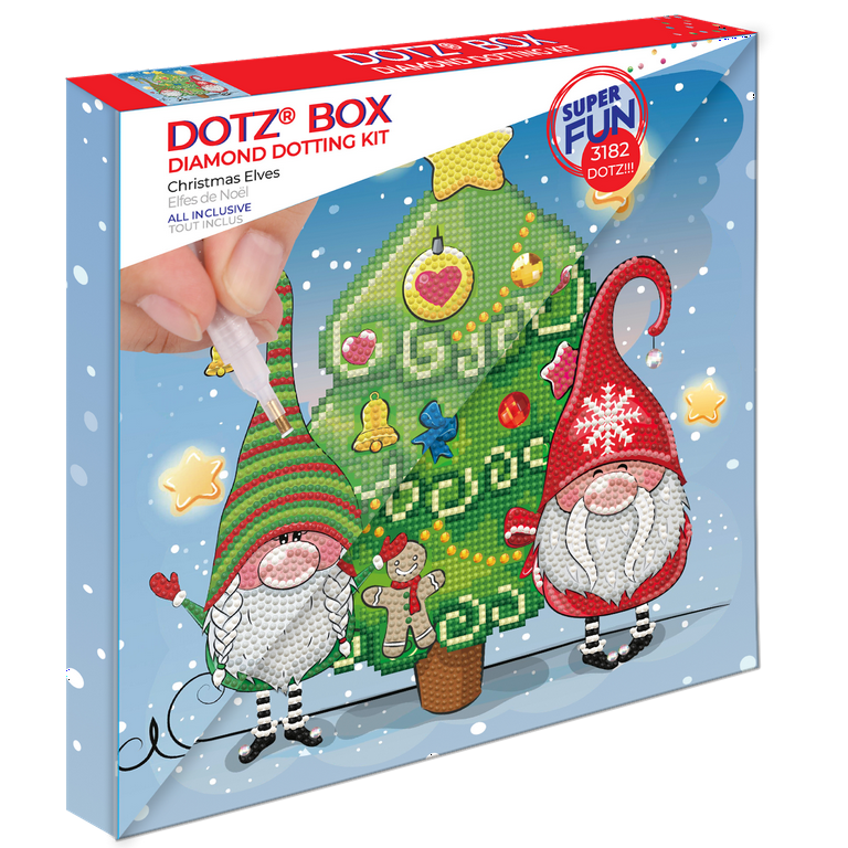 Diamond Dotz Dotz Box Christmas Elves Diamond Painting Kit