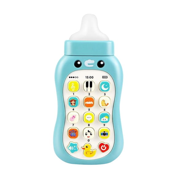 TIELUTT Portable Learning Cell Phone with Pacifier Kid Building Activities Board Games for Toddlers 2 Years Old Kids Makeup Table with Piano Alphabet Games for Preschool Kids Building