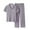 Gray, variant on Dagugfen Pajama Sets for Men 2 Piece Thin Button down Shirts Pants Pjs Lightweight Casual Sleepwear
