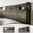 thumbnail image 6 of Merluxy Lift Up Storage Bed Frame Adults 18" Noise-Free and Charging Station King, 6 of 9