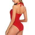 thumbnail image 5 of Eashery Womens One Piece Bathing Suit Tummy Control One Piece Swimsuit for Girls Womens Swimsuit Red XL, 5 of 5