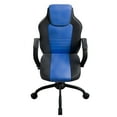 thumbnail image 3 of Poundex Furniture Faux Leather Office Chair  in  Black and Blue, 3 of 9