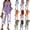 12# Purple, variant on 2 Piece Capri Sets for Women Summer Plus Size Crew Neck Tops Floral Print Wide Leg Capris Pants Boho Beach Travel Outfits Navy XXL